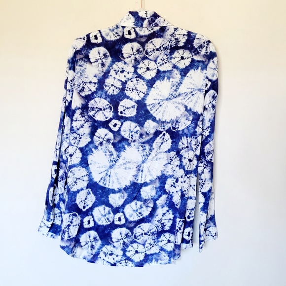 SCAPA LAUREN PERRE Sand Dollar Button Down Shirt in Indigo - Picture 4 of 8